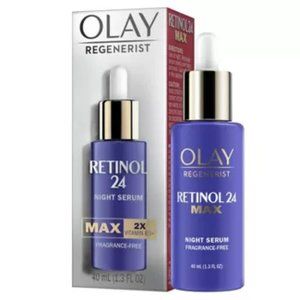 OLAY Regenerist Retinol 24 Night Serum 1.3 Fl Oz. , Smooths & Firms, New in Box